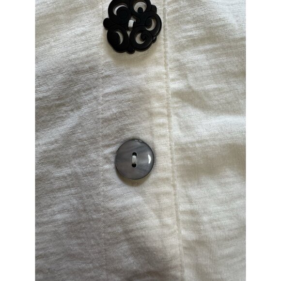 Soft Surroundings Size XL Danielle Cream Sleeveless Tunic Top Buttons Lagenlook - Picture 8 of 15